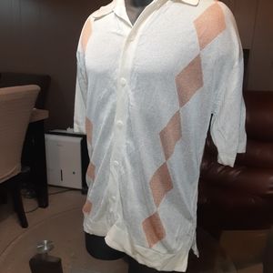 Beautiful new/wtag peach and white light sweater